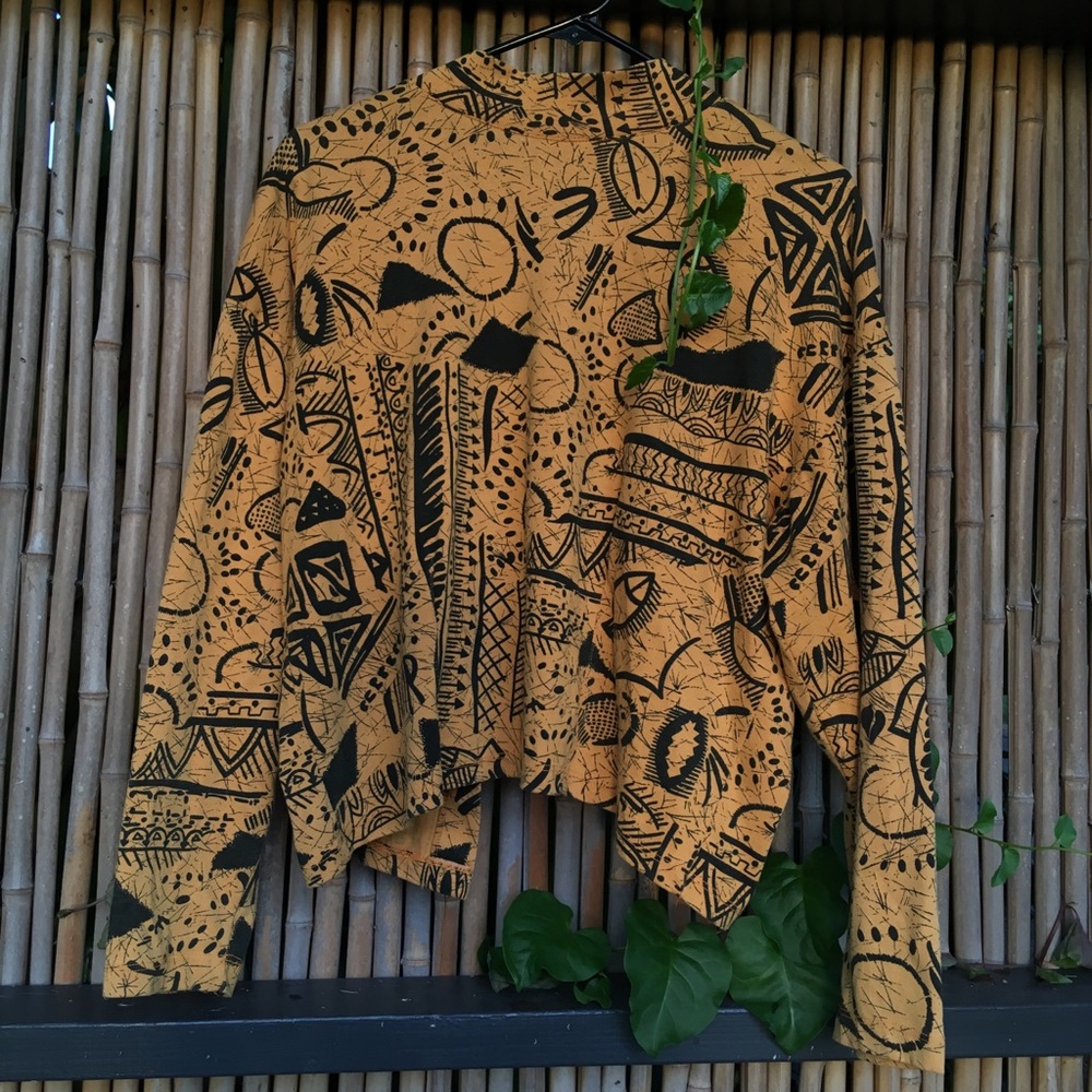 Yellow Pattern Blazer - Picture 3 of 4